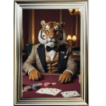 Casino Tiger - Framed Animal Wall Art