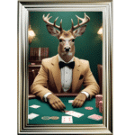 Casino Stag - Framed Animal Wall Art