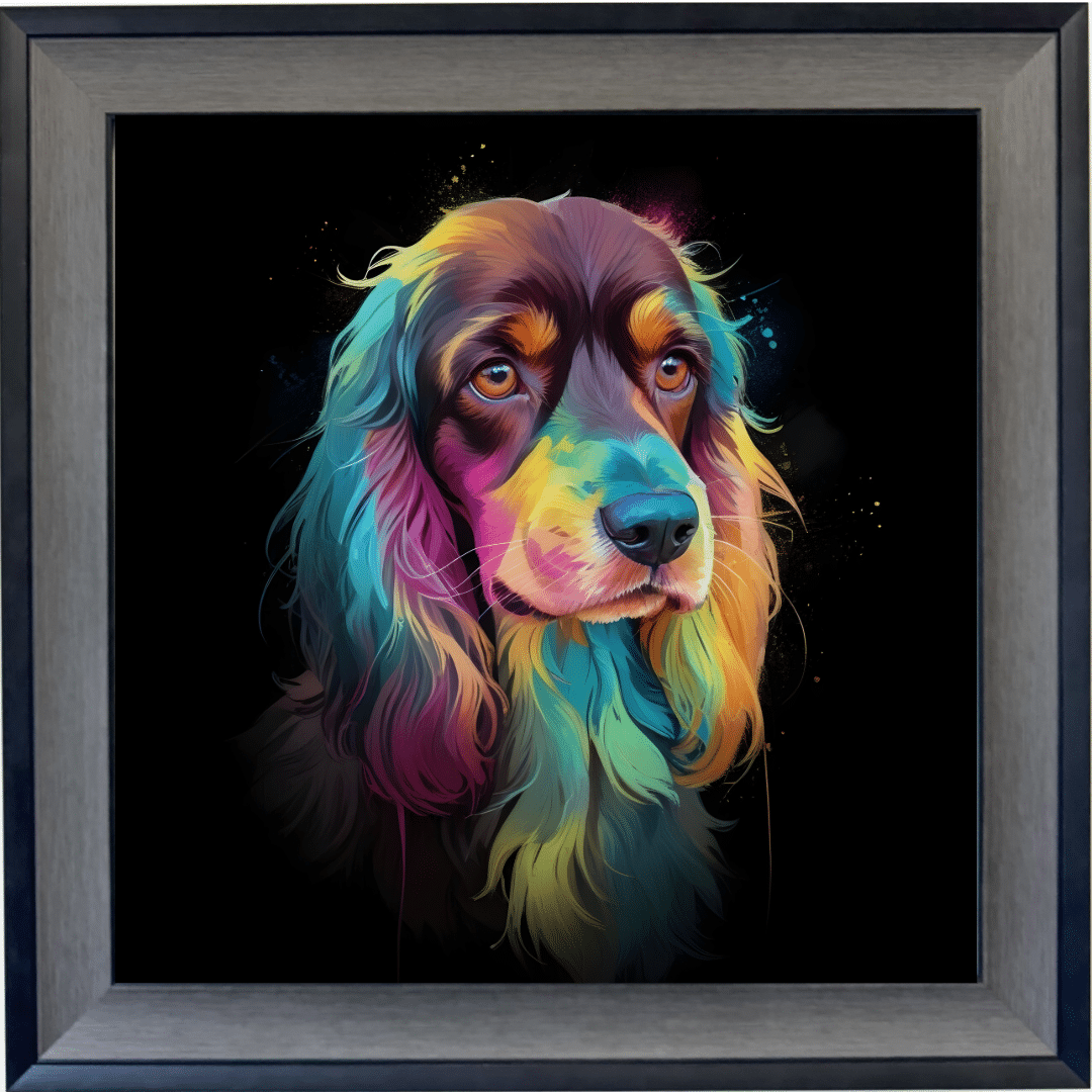 Untitled (93) Cocker Spaniel - Framed Wall Art