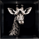Tattooed Giraffe - Framed Animal Wall Art
