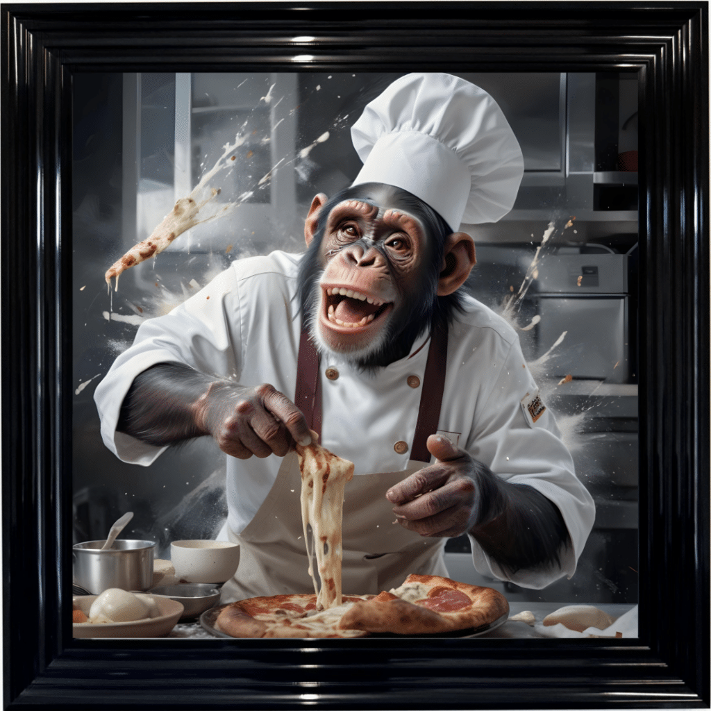 Domino-hoo-hoo-Monkey Chef - Wall Art