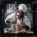 Domino-hoo-hoo-Monkey Chef - Wall Art