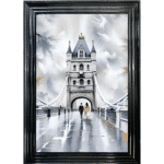 Romantic Bridge Walk - Framed Wall Art