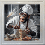 Domino-hoo-hoo-Monkey Chef - Wall Art
