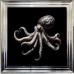 Tattooed Octopus - Framed Animal Wall Art