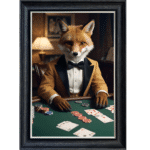 Casino Fox - Framed Animal Wall Art