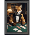 Casino Fox - Framed Animal Wall Art