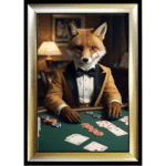 Casino Fox - Framed Animal Wall Art