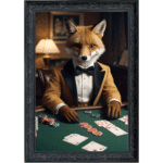 Casino Fox - Framed Animal Wall Art
