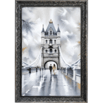Romantic Bridge Walk - Framed Wall Art