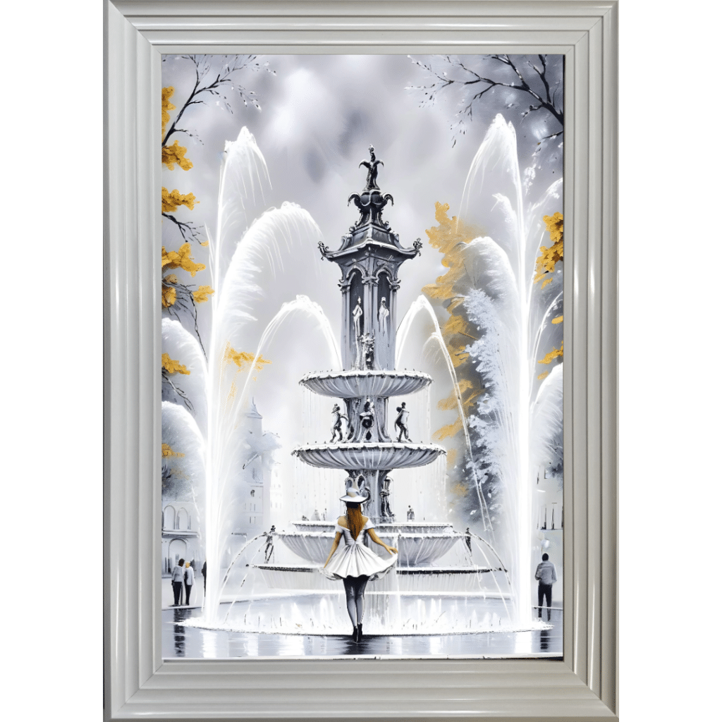 City Fountain - Framed Wall Art