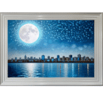 Moonlight Skyline - Framed Wall Art