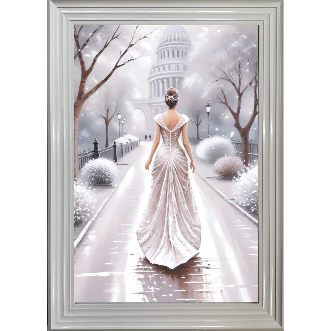 Untitled (34) Evening Stroll - Framed Wall Art