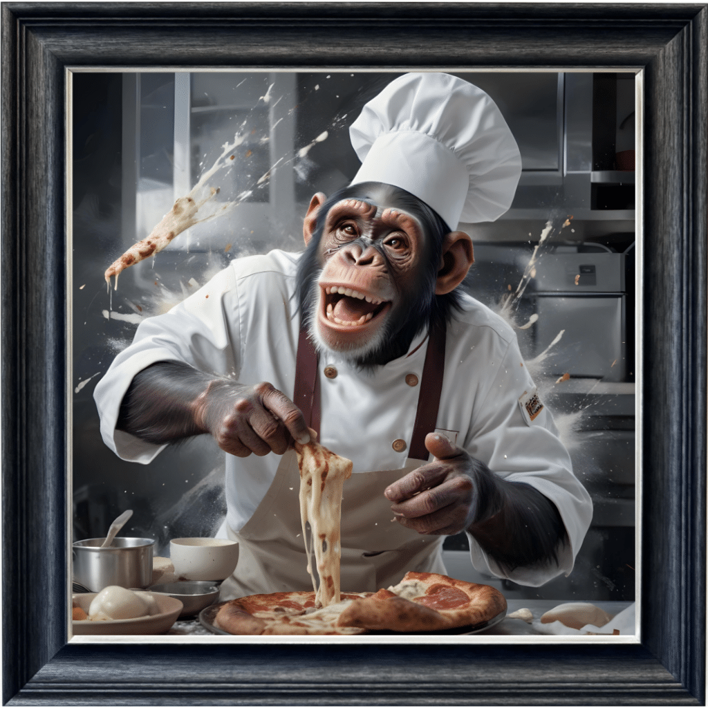 Domino-hoo-hoo-Monkey Chef - Wall Art