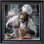 Domino-hoo-hoo-Monkey Chef - Wall Art