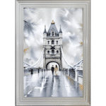 Romantic Bridge Walk - Framed Wall Art