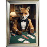 Casino Fox - Framed Animal Wall Art