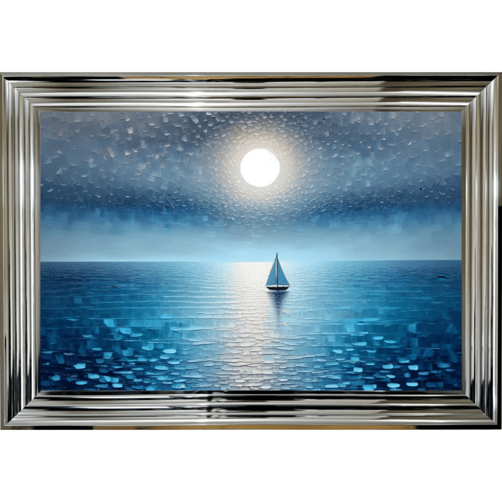 Moonlight Sailing - Framed Wall Art