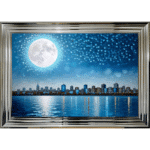 Moonlight Skyline - Framed Wall Art
