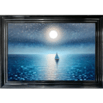 Moonlight Sailing - Framed Wall Art
