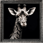 Tattooed Giraffe - Framed Animal Wall Art