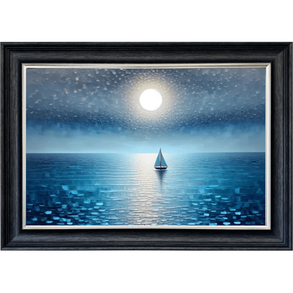 Moonlight Sailing - Framed Wall Art