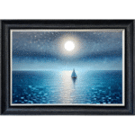 Moonlight Sailing - Framed Wall Art