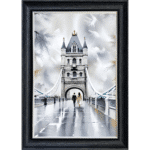 Romantic Bridge Walk - Framed Wall Art