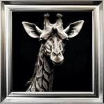 Tattooed Giraffe - Framed Animal Wall Art