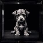 Tattooed Puppy - Framed Animal Wall Art