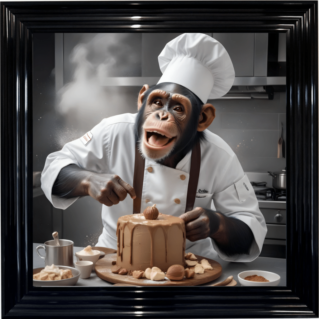 Bake Off Monkey Chef - Wall Art