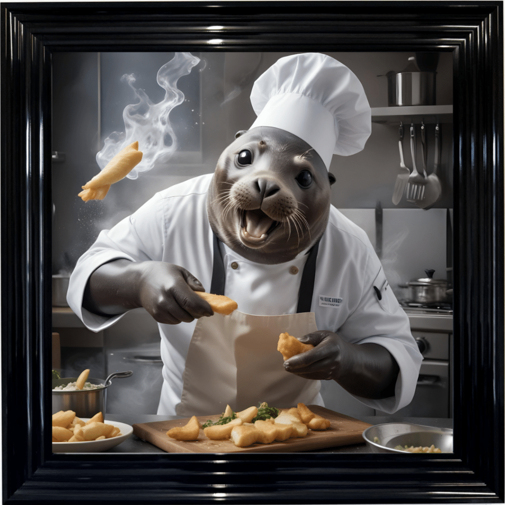 Chippy the Seal Chef - Wall Art