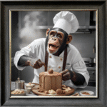 Bake Off Monkey Chef - Wall Art