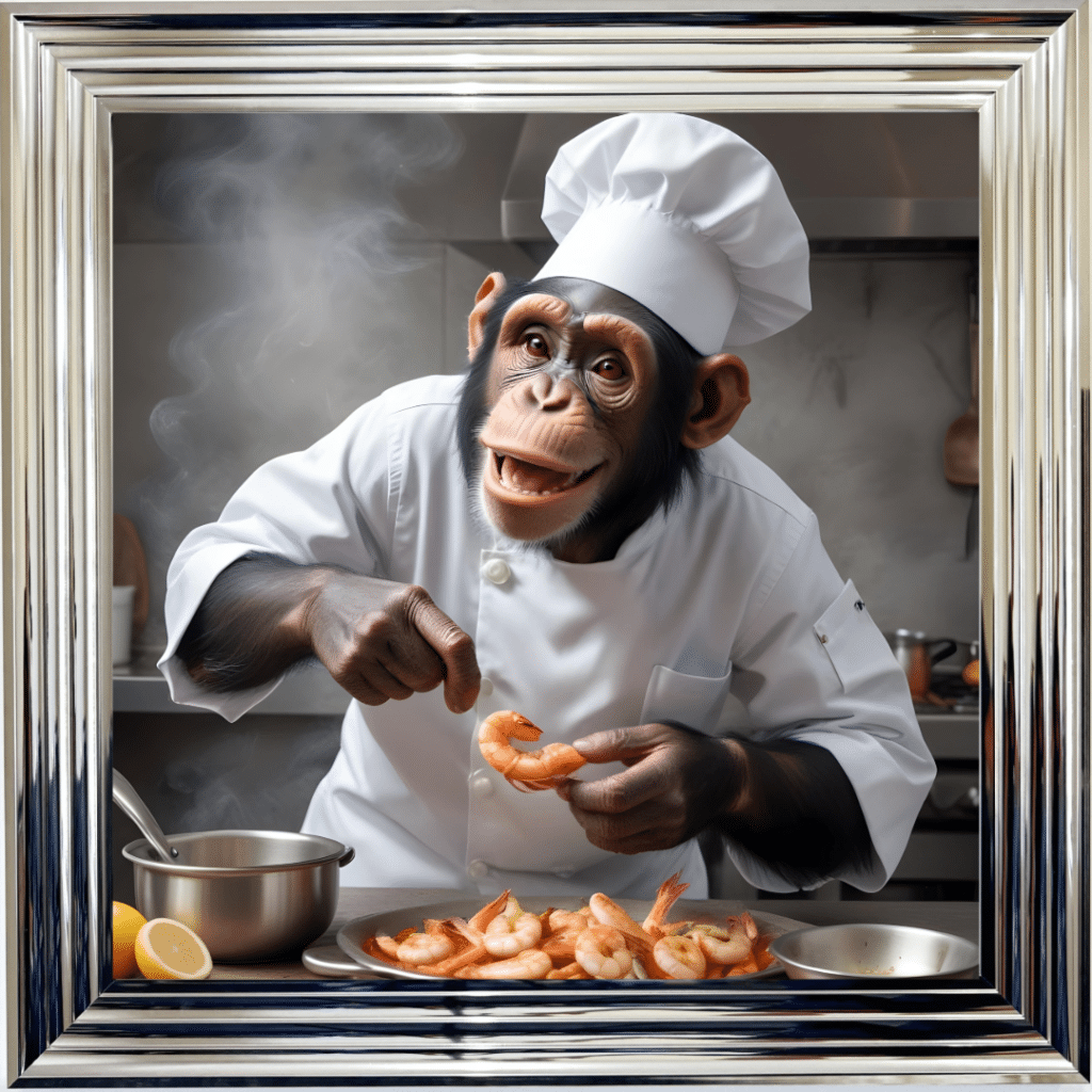 Seafood Monkey Chef - Wall Art