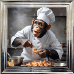 Seafood Monkey Chef - Wall Art