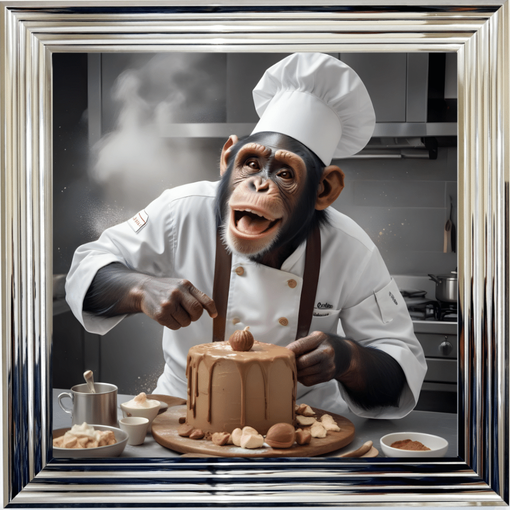 Bake Off Monkey Chef - Wall Art