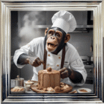 Bake Off Monkey Chef - Wall Art