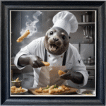 Chippy the Seal Chef - Wall Art