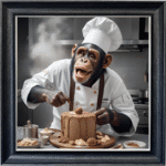 Bake Off Monkey Chef - Wall Art
