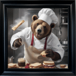 Picnic the Bear Chef - Wall Art