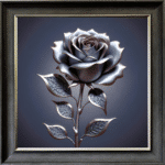 Metal Rose - Framed Wall Art