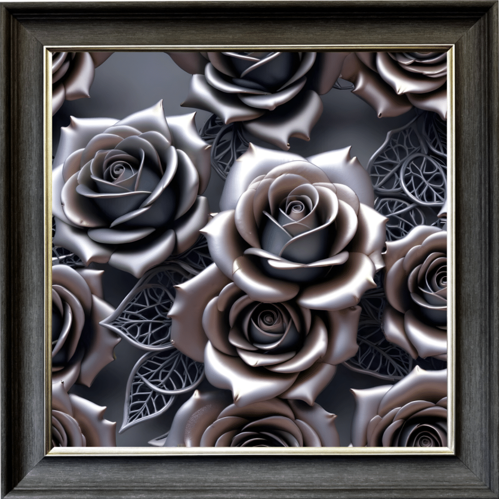 Metal Roses - Framed Wall Art