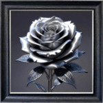 Steel Rose - Framed Wall Art