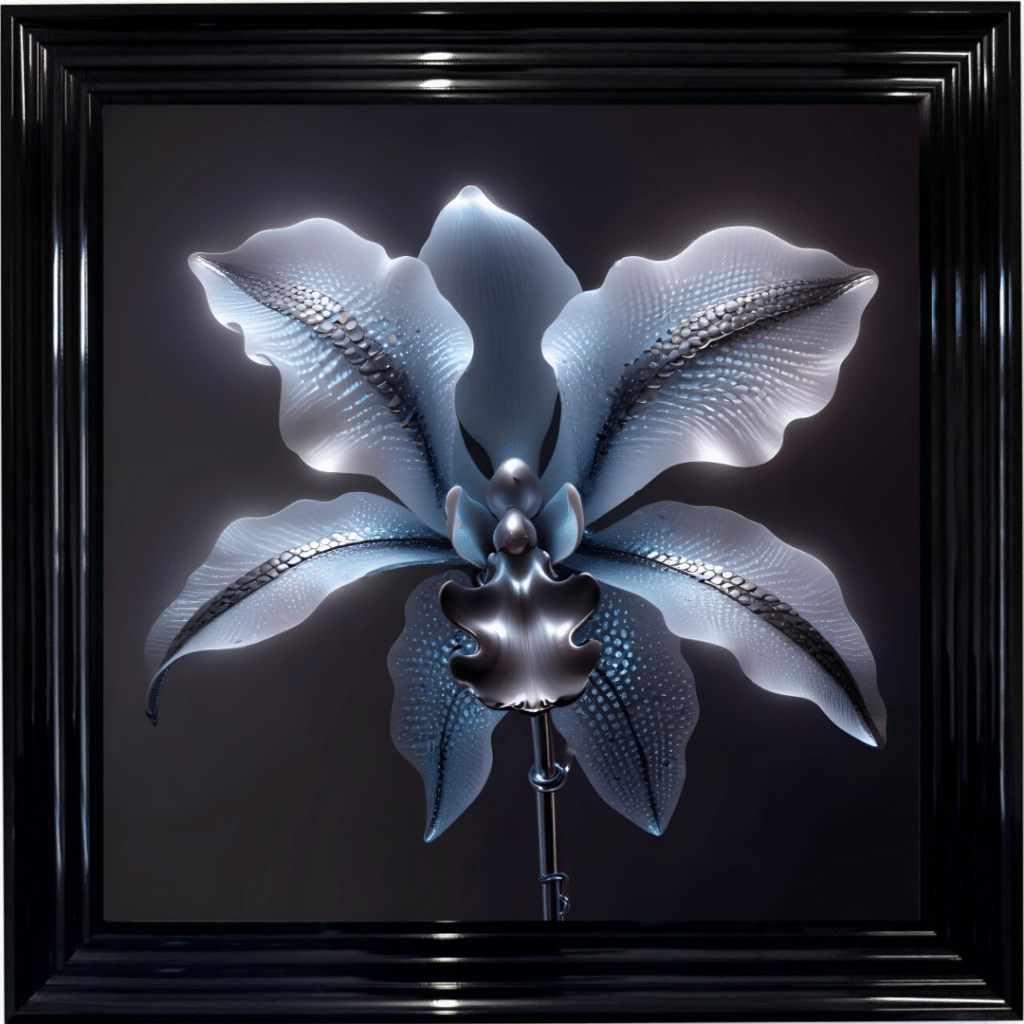 Steel Orchid - Framed Wall Art