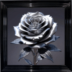 Steel Rose - Framed Wall Art