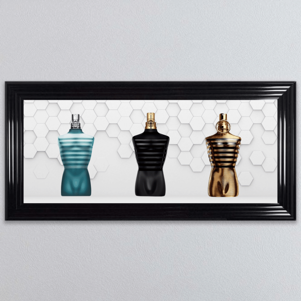 Jean Paul Gaultier Aftershave Bottles - Framed wall art