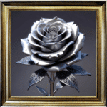 Steel Rose - Framed Wall Art - Image 4