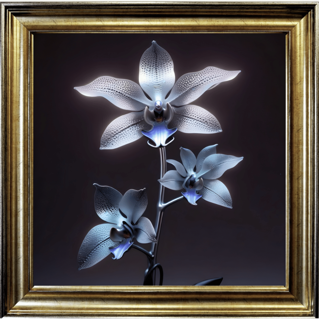 Metal Orchids - Framed Wall Art