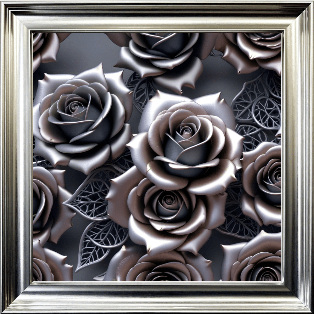 Metal Roses - Framed Wall Art