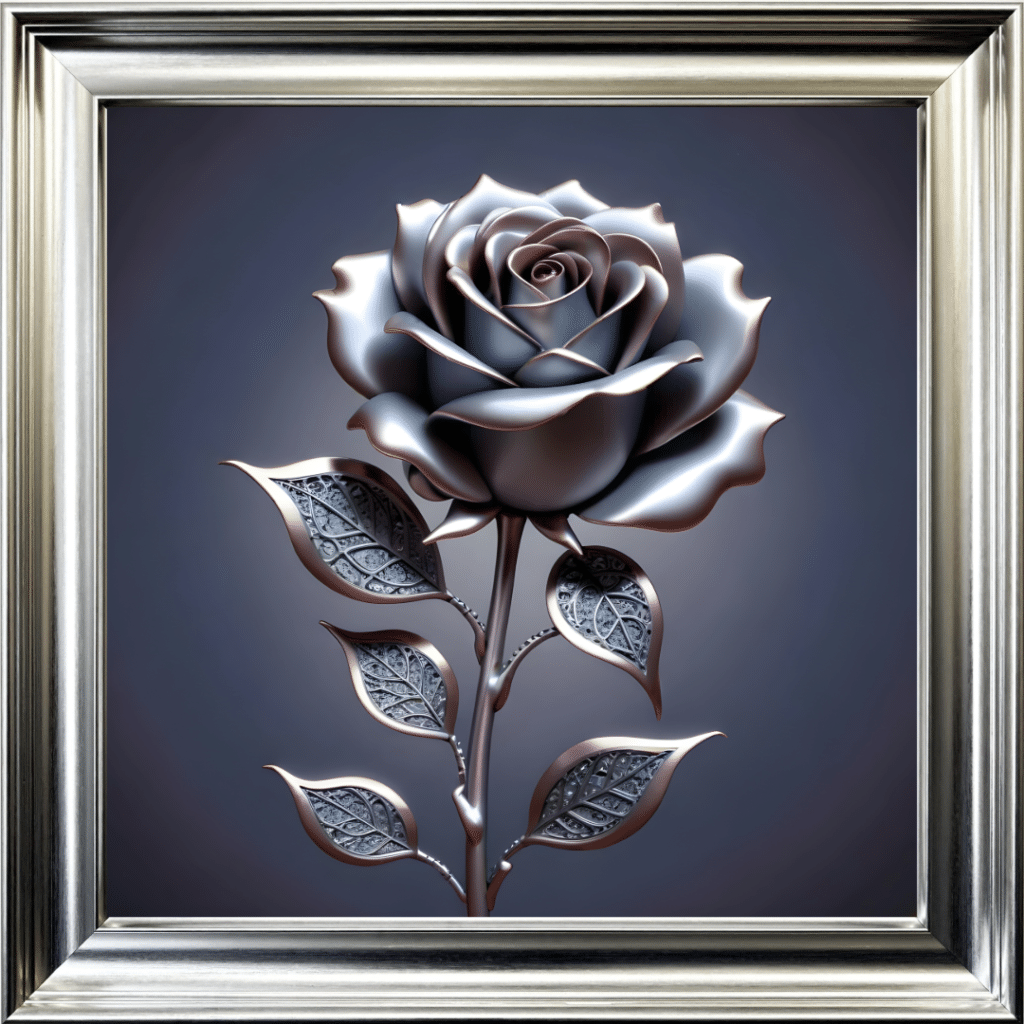 Metal Rose - Framed Wall Art